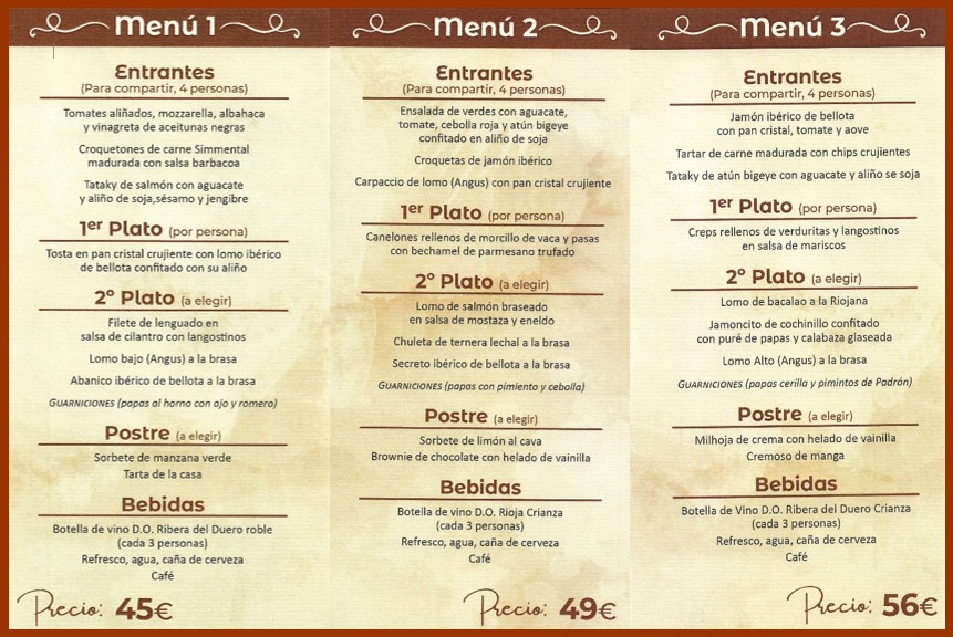 Menús Casa Brito 2026 Menús Casa Brito 2026